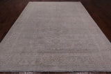 Grey Persian Heriz Serapi Washed Out Hand Knotted Wool Rug - 8' 9" X 11' 3"