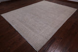 Grey Persian Heriz Serapi Washed Out Hand Knotted Wool Rug - 8' 9" X 11' 3"