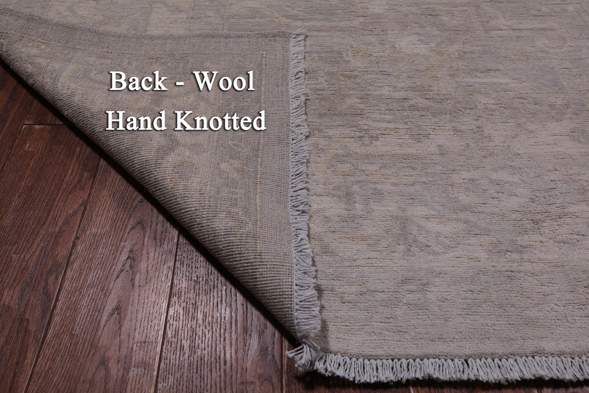 Grey Persian Heriz Serapi Washed Out Hand Knotted Wool Rug - 8' 9" X 11' 3"