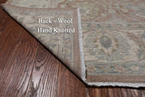 Brown Peshawar Washed Out Handmade Wool Rug - 8' 10" X 11' 6"