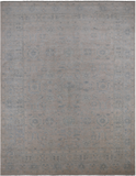 Silver Peshawar Washed Out Hand-Knotted Wool Rug - 8' 10" X 11' 8"