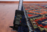 Blue Turkmen Ersari Handmade Wool Rug - 9' 3" X 11' 7"
