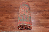 Rust Geometric Persian Mamluk Handmade Wool Rug - 10' 1" X 13' 8"