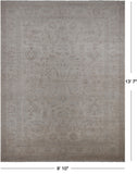 Ivory Peshawar Washed Out Hand-Knotted Wool Rug - 9' 10" X 13' 7"