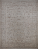 Ivory Peshawar Washed Out Hand-Knotted Wool Rug - 9' 10" X 13' 7"