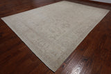 Ivory Peshawar Washed Out Hand-Knotted Wool Rug - 9' 10" X 13' 7"