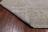 Ivory Peshawar Washed Out Hand-Knotted Wool Rug - 9' 10" X 13' 7"