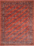 Rust Turkmen Ersari Handmade Wool Rug - 10' 1" X 13' 8"