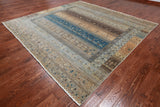 Square Tribal Persian Gabbeh Hand-Knotted Wool Rug - 10' 0" X 10' 0"