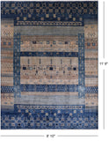 Tribal Persian Gabbeh Hand Knotted Wool Rug - 8' 10" X 11' 9"
