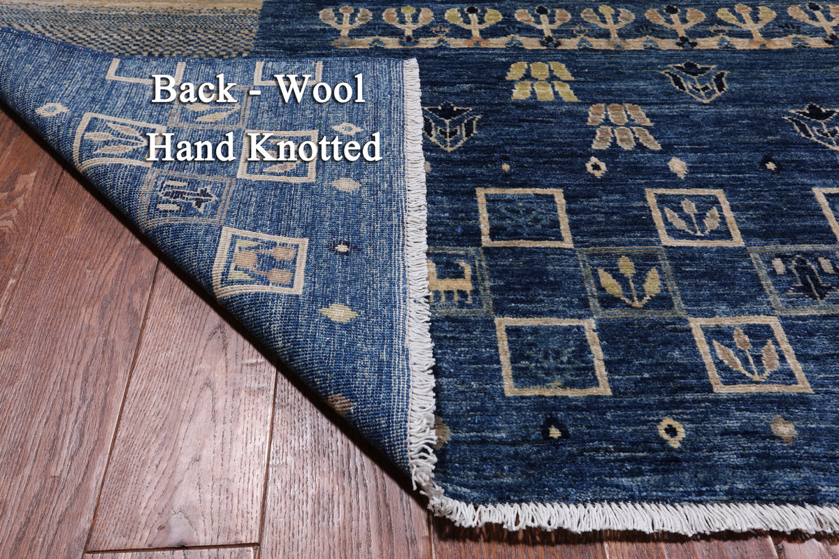 Tribal Persian Gabbeh Hand Knotted Wool Rug - 8' 10" X 11' 9"