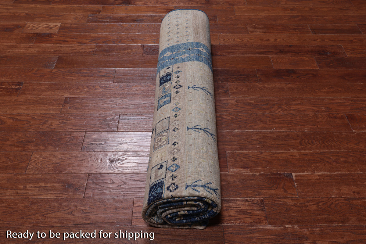 Tribal Persian Gabbeh Hand Knotted Wool Rug - 8' 10" X 11' 9"