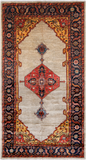 Ivory Persian Fine Serapi Hand Knotted Wool Rug - 6' 2" X 11' 8"