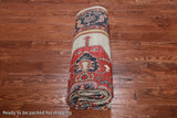Ivory Persian Fine Serapi Hand Knotted Wool Rug - 6' 2" X 11' 8"