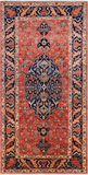 Rust Persian Fine Serapi Handmade Wool Rug - 6' 0" X 12' 2"
