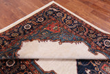 Ivory Persian Fine Serapi Hand Knotted Wool Rug - 6' 0" X 11' 4"