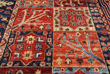 Red Persian Fine Serapi Hand-Knotted Wool Rug - 6' 1" X 8' 9"
