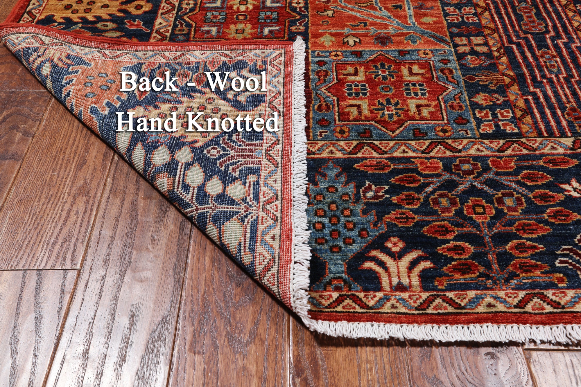 Red Persian Fine Serapi Hand-Knotted Wool Rug - 6' 1" X 8' 9"
