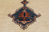 Ivory Persian Fine Serapi Handmade Wool Rug - 6' 2" X 11' 9"