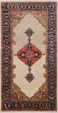 Ivory Persian Fine Serapi Handmade Wool Rug - 6' 2" X 11' 9"