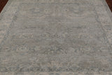 Grey Square Turkish Oushak Washed Out Hand Knotted Wool Rug - 6' 0" X 6' 0"