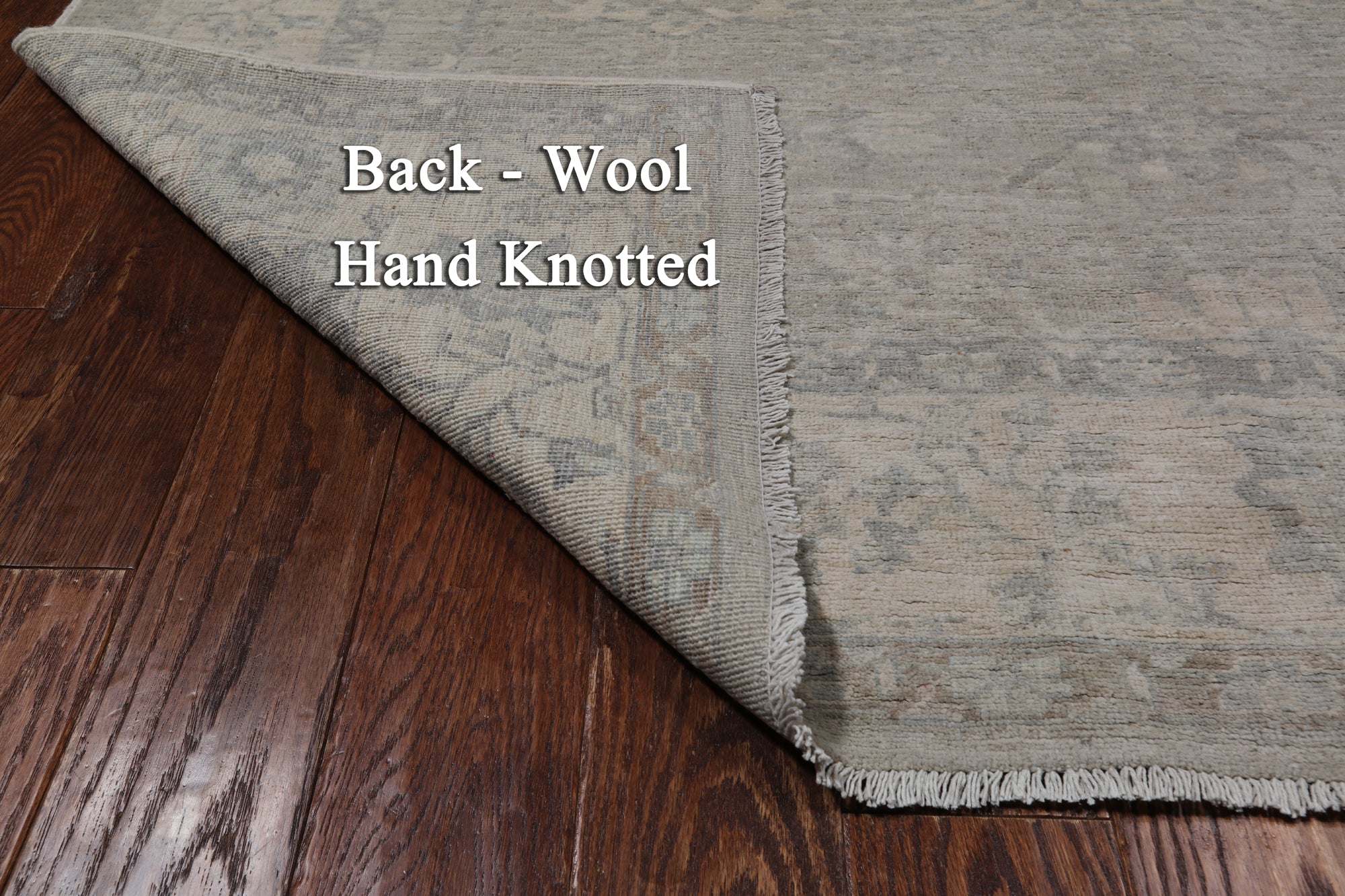 Grey Square Turkish Oushak Washed Out Hand Knotted Wool Rug - 6' 0" X 6' 0"