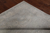 Grey Square Turkish Oushak Washed Out Hand Knotted Wool Rug - 6' 0" X 6' 0"