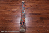 Silver Persian Fine Serapi Hand Knotted Wool Rug - 5' 0" X 9' 10"
