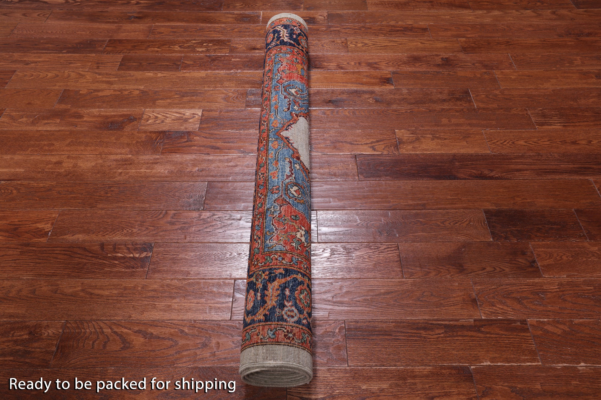 Silver Persian Fine Serapi Hand Knotted Wool Rug - 5' 0" X 9' 10"