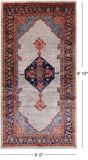 Silver Persian Fine Serapi Hand Knotted Wool Rug - 5' 0" X 9' 10"