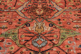 Rust Persian Fine Serapi Handmade Wool Rug - 3' 11" X 5' 6"