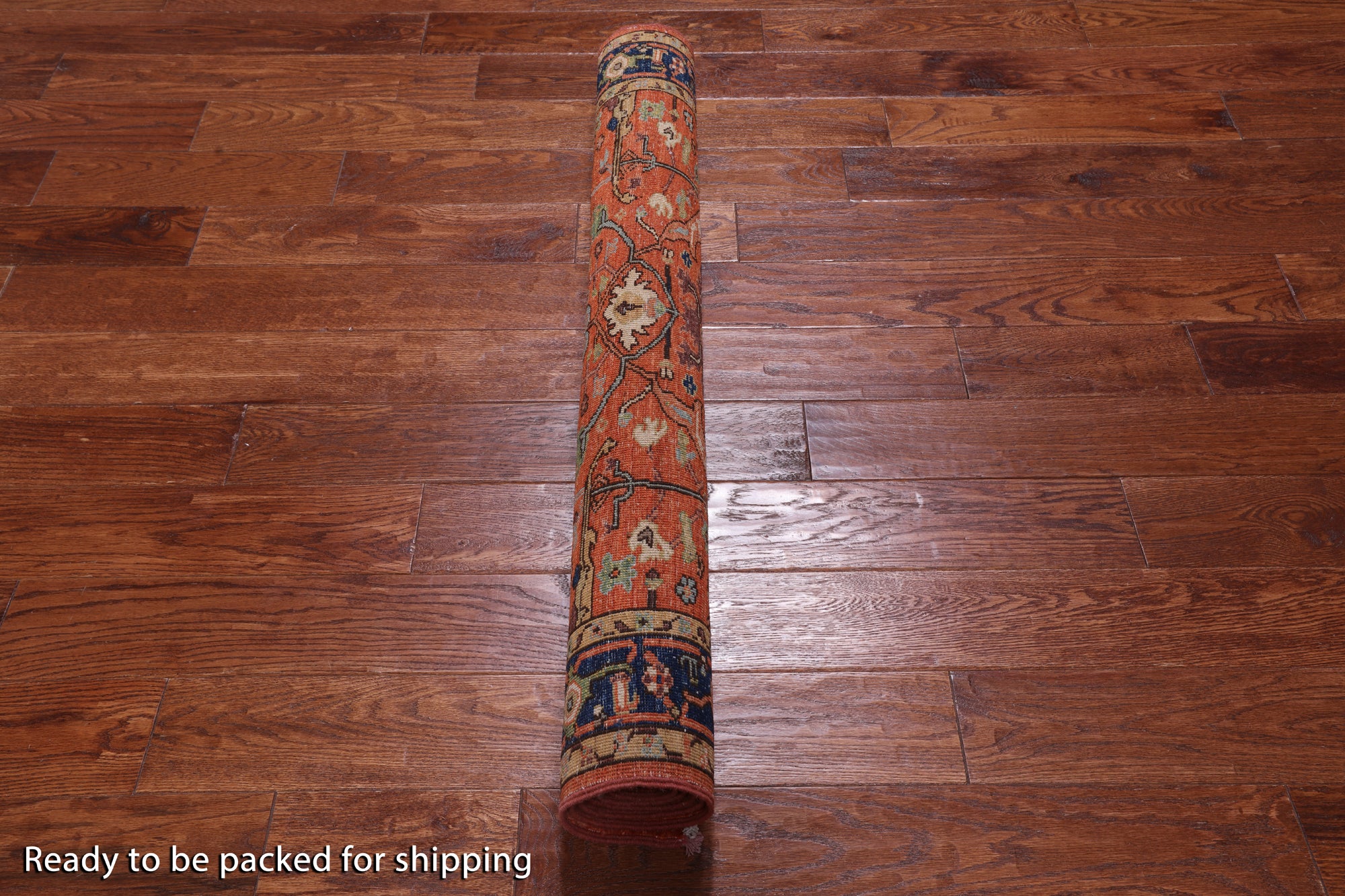 Rust Persian Fine Serapi Handmade Wool Rug - 3' 11" X 5' 6"
