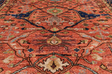 Rust Persian Fine Serapi Handmade Wool Rug - 3' 11" X 5' 6"