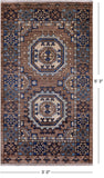 Turkmen Ersari Hand Knotted Wool Rug - 3' 0" X 5' 3"