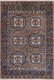 Turkmen Ersari Hand Knotted Wool Rug - 4' 1" X 6' 0"