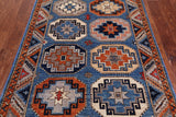 Blue Turkmen Ersari Hand Knotted Wool Rug - 3' 11" X 5' 9"