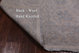 Ivory Washed Out Peshawar Handmade Wool Rug - 4' 0" X 5' 11"