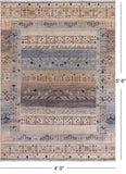 Tribal Persian Gabbeh Hand Knotted Wool Rug - 4' 0" X 5' 6"