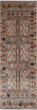 Turkmen Ersari Handmade Wool Runner Rug - 3' 9" X 11' 4"