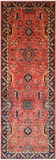 Rust Persian Fine Serapi Hand-Knotted Wool Runner Rug - 3' 11" X 11' 8"