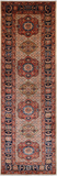 Ivory Persian Fine Serapi Hand Knotted Wool Runner Rug - 4' 3" X 13' 8"