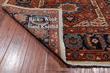 Ivory Persian Fine Serapi Hand Knotted Wool Runner Rug - 4' 3" X 13' 8"