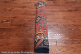 Rust Persian Fine Serapi Handmade Wool Runner Rug - 3' 10" X 15' 10"