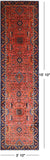 Rust Persian Fine Serapi Handmade Wool Runner Rug - 3' 10" X 15' 10"