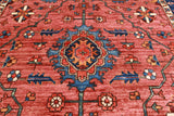 Rust Persian Fine Serapi Handmade Wool Runner Rug - 3' 10" X 15' 10"