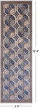 Turkmen Ersari Handmade Wool Runner Rug - 3' 9" X 12' 4"