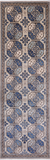 Turkmen Ersari Handmade Wool Runner Rug - 3' 9" X 12' 4"