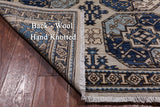 Turkmen Ersari Handmade Wool Runner Rug - 3' 9" X 12' 4"