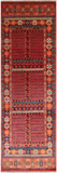 Rust Turkmen Ersari Handmade Wool Runner Rug - 3' 10" X 12' 2"