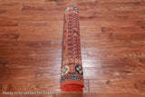 Rust Turkmen Ersari Hand Knotted Wool Runner Rug - 3' 11" X 11' 7"